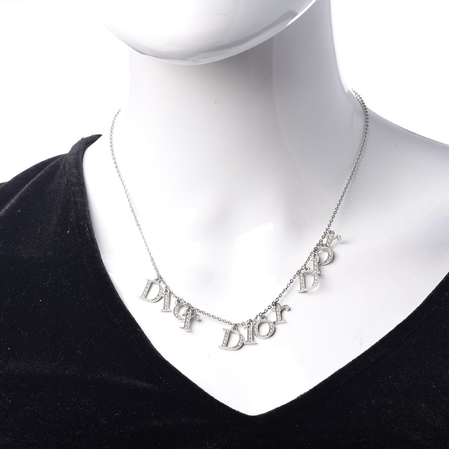 Metal Logo Necklace Silver