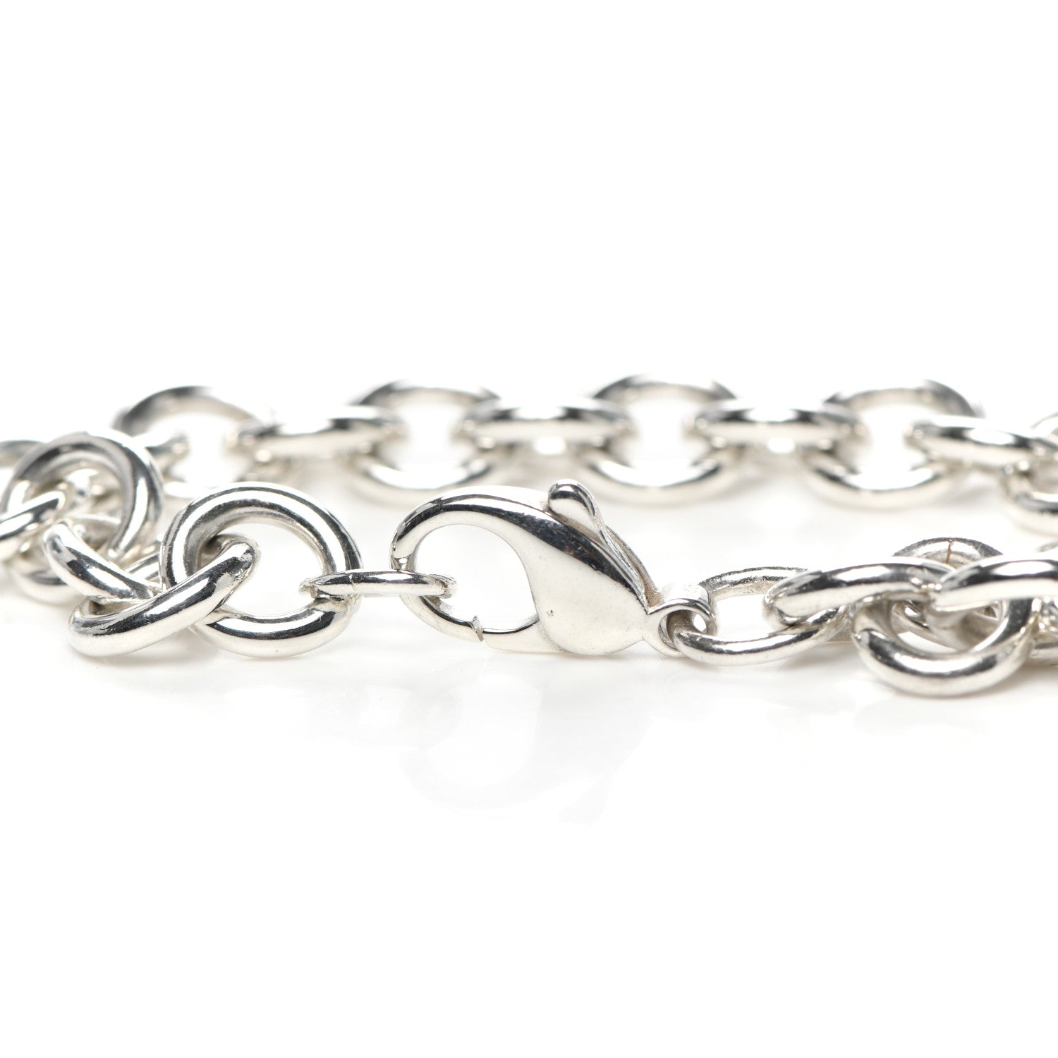 Tiffany Sterling Silver Heart Tag Charm Bracelet 4 of 5