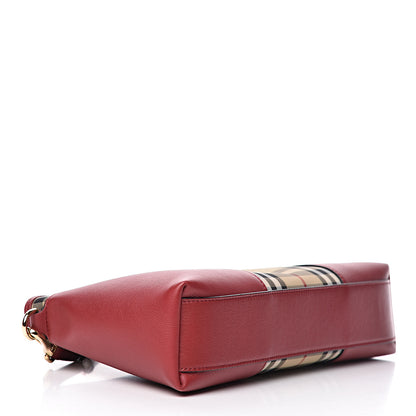 Burberry Horseferry Check Small Chichester Crossbody Clutch Bag Honey Parade Red 4 of 13