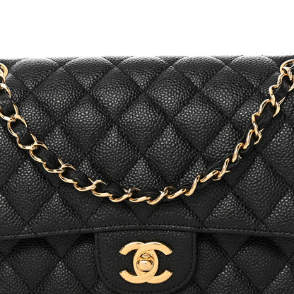 Chanel Caviar Quilted Medium Double Flap Black 8 of 16