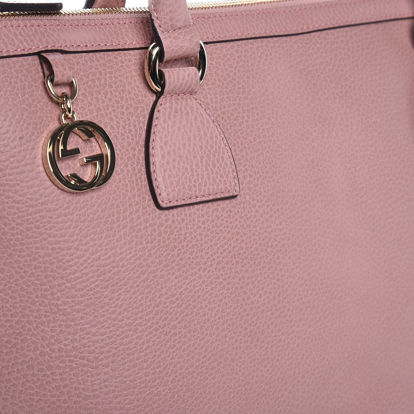 Dollar Calfskin GG Charm Satchel Soft Pink