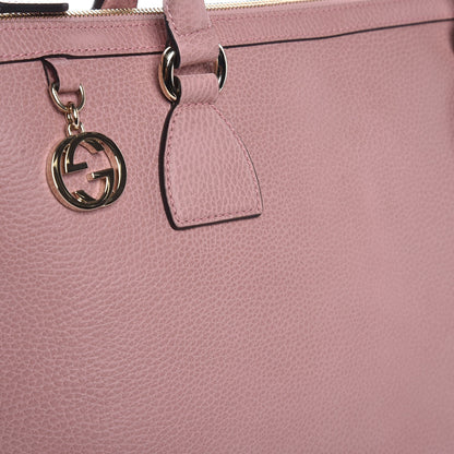 Gucci Dollar Calfskin GG Charm Satchel Soft Pink 8 of 8