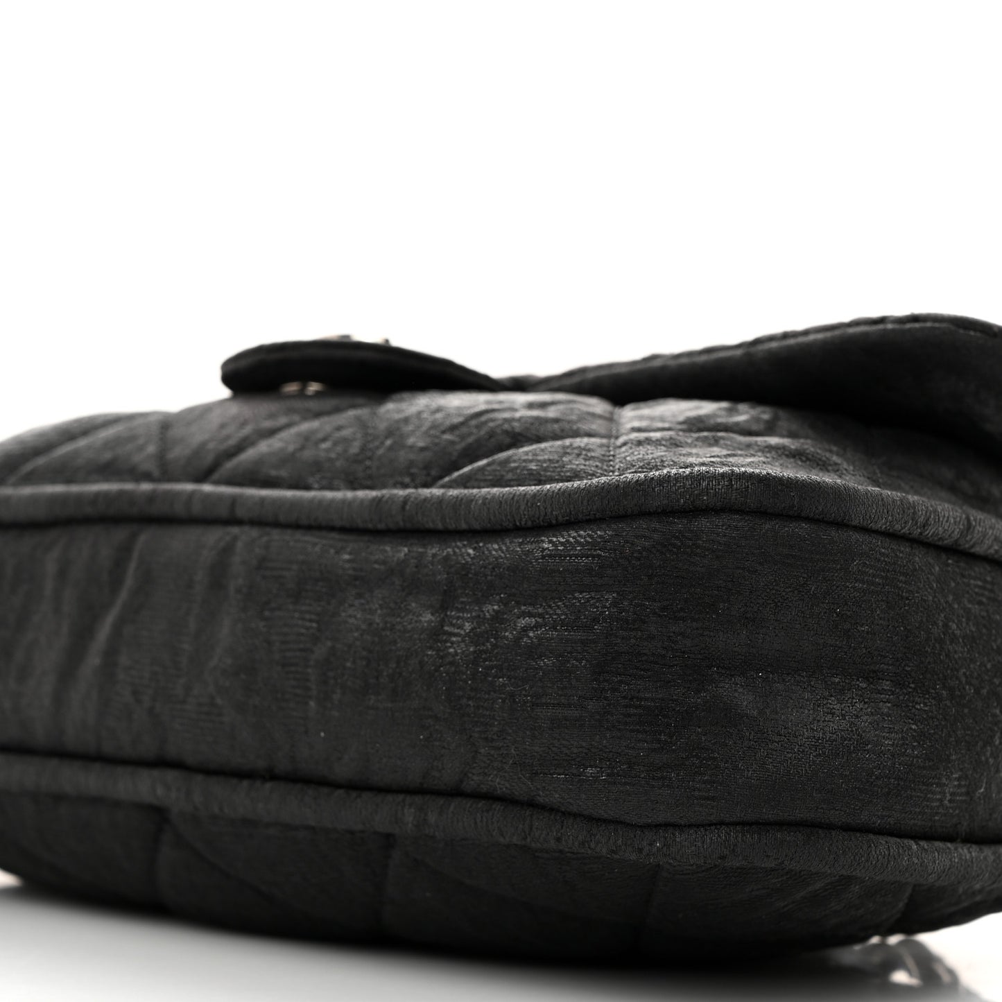 Coated Canvas Quilted Le Marais Flap Black