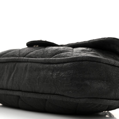 Chanel Coated Canvas Quilted Le Marais Flap Black 10 of 12