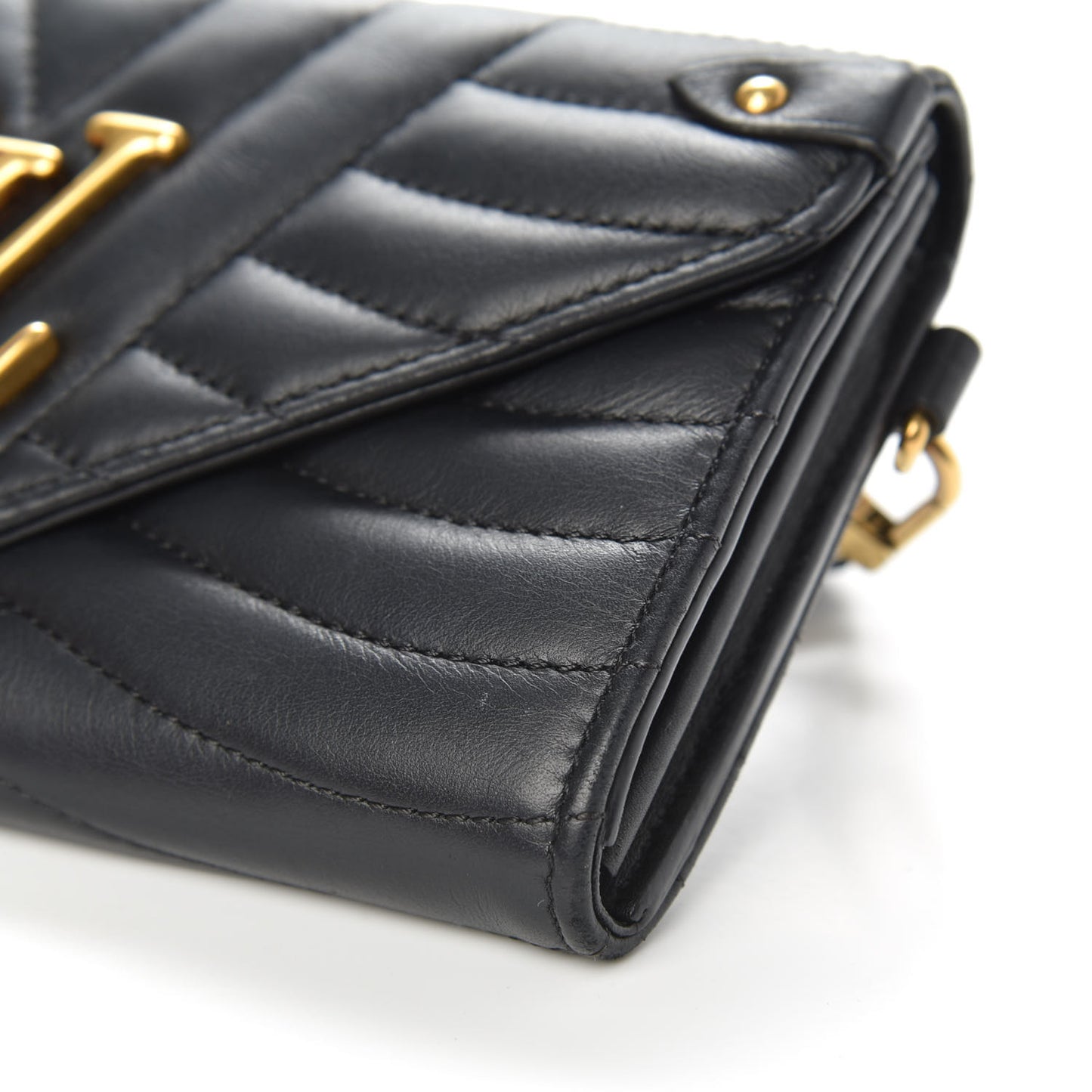Calfskin New Wave Long Wallet Black