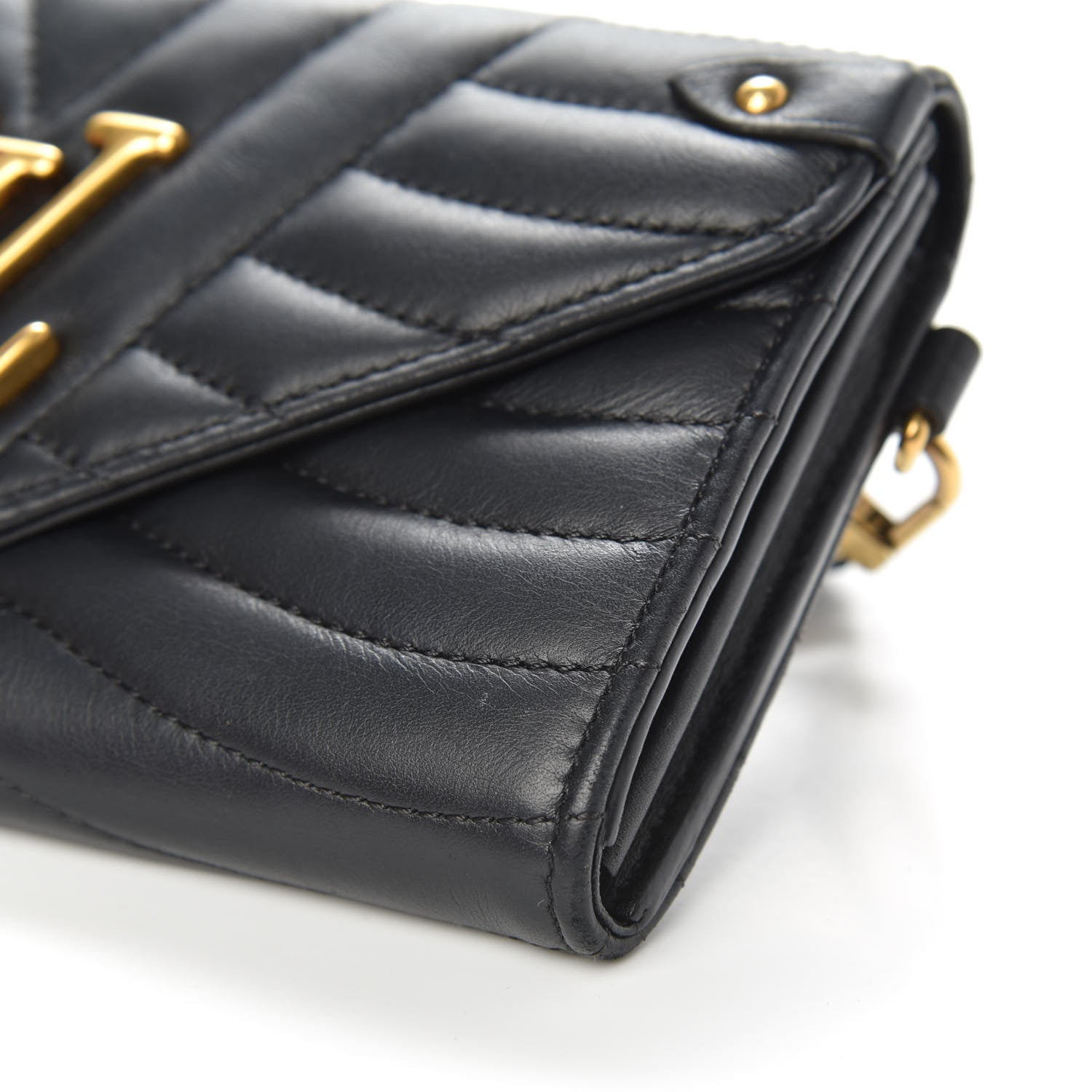 Louis Vuitton Calfskin New Wave Long Wallet Black 9 of 13