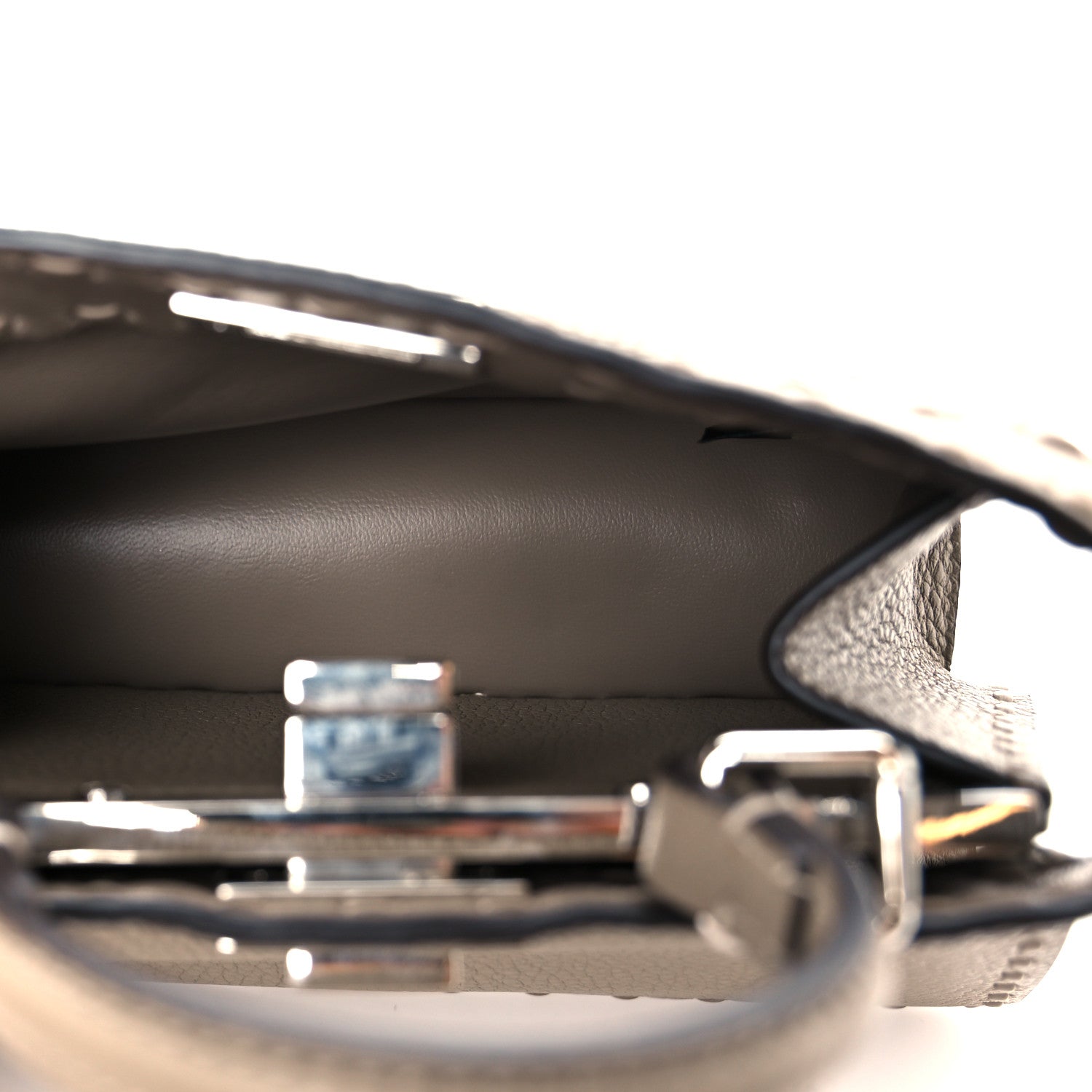 Fendi Cuoio Romano Selleria Mini Peekaboo I SEE U Iconic Satchel Fettuccia 8 of 19