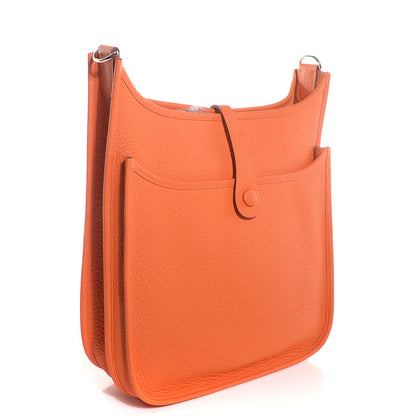 Hermes Taurillon Clemence Evelyne PM III Orange 7 of 14