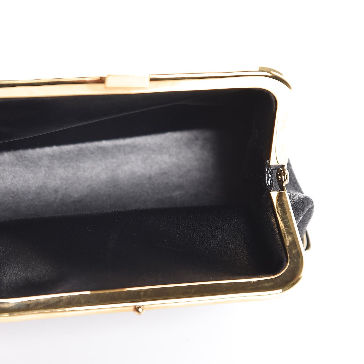 Louis Vuitton French Kiss Lock Coin Purse Black 4 of 7