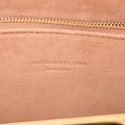 Alexander McQueen Calfskin Crocodile Embossed Knuckle Flat Clutch Red 6 of 9