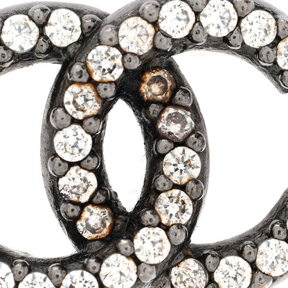 Chanel Ruthenium Crystal CC Earrings 5 of 5