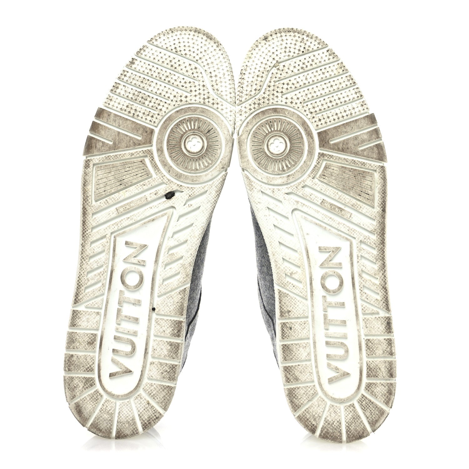 Louis Vuitton Wool Mens LV Trainer Sneakers 10 Grey 6 of 9