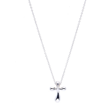 Tiffany Sterling Silver 16mm Elsa Peretti Cross Pendant Necklace 1 of 7