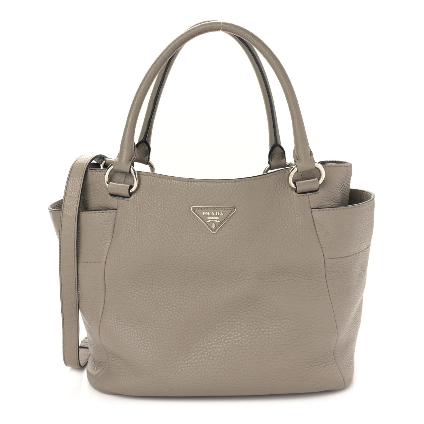 Vitello Daino Side Pocket Tote Argilla