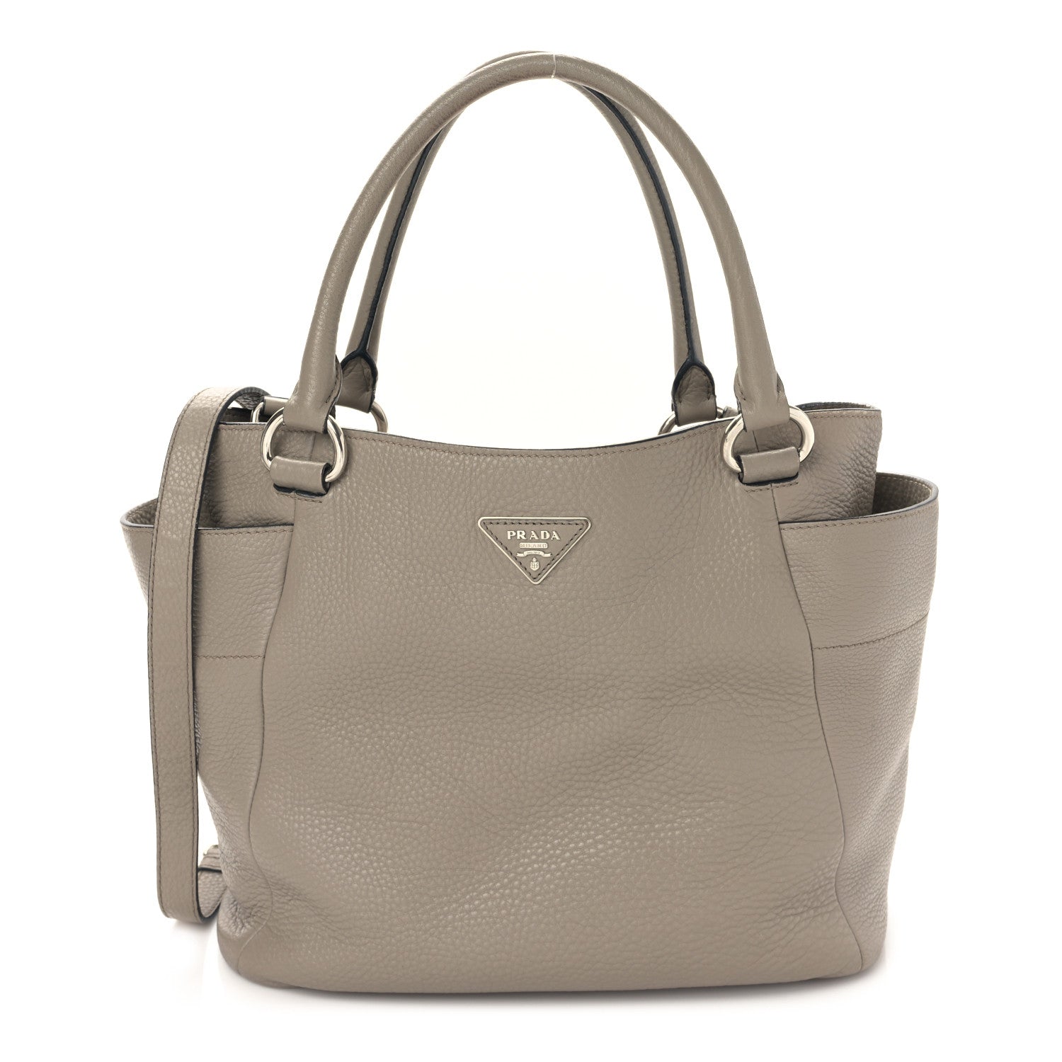 Prada Vitello Daino Side Pocket Tote Argilla 1 of 9