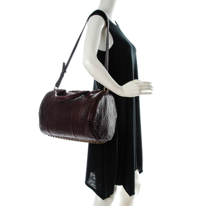 Alexander Wang Pebbled Lambskin Rocco Beet Antique Brass Hardware 2 of 7