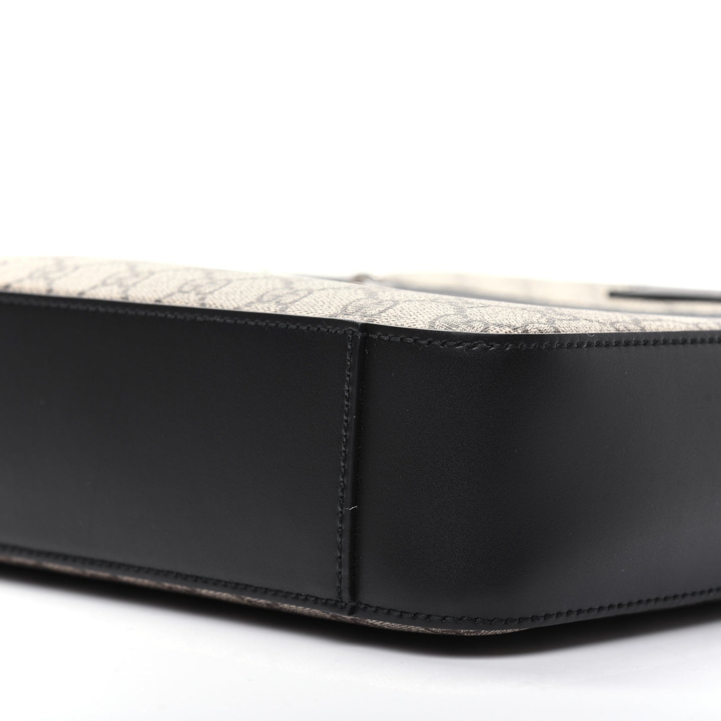 GG Supreme Monogram Flat Messenger Bag Black