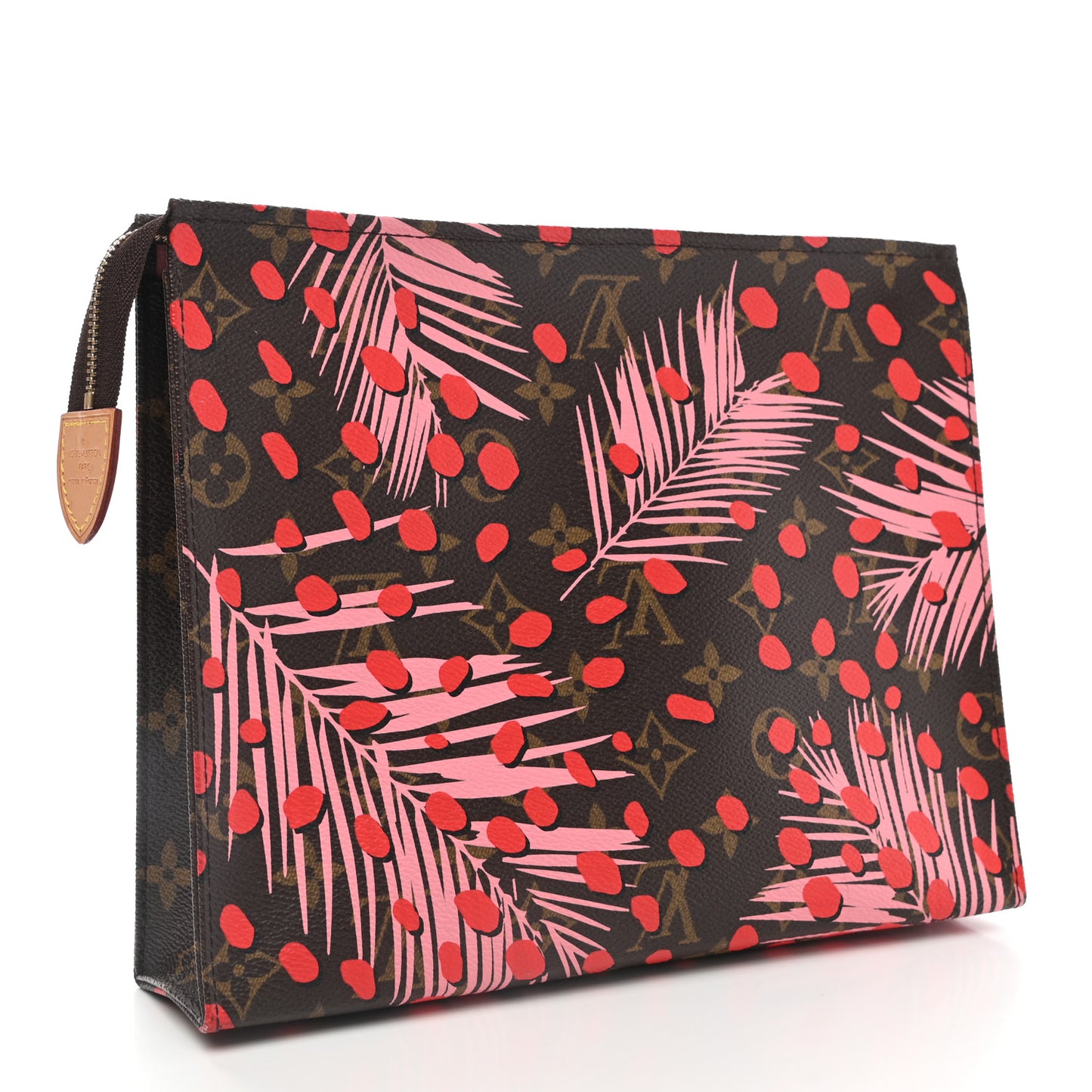 Monogram Jungle Dots Toiletry Pouch 26 Sugar Pink Poppy