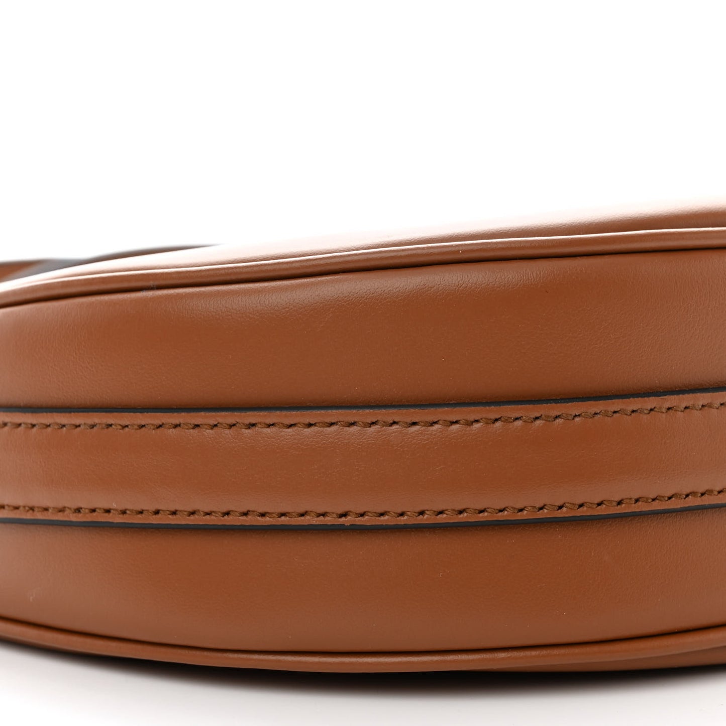 Soft Calfskin Arque Shoulder Bag Cognac