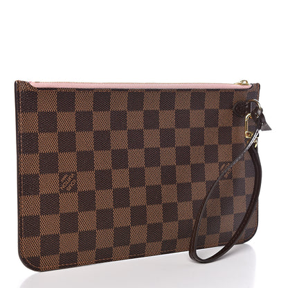 Louis Vuitton Damier Ebene Neverfull MM GM Pochette Rose Ballerine 3 of 8