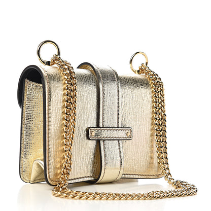 Chloe Metallic Textured Calfskin Aby Convertible Chain Shoulder Bag Gold 2 of 11