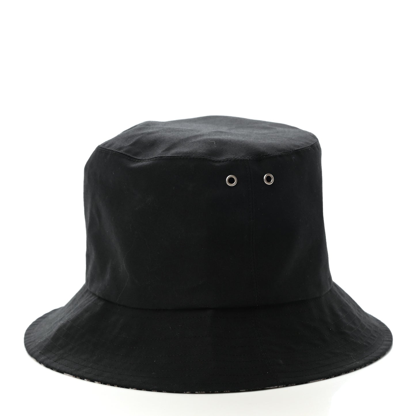 Polyester Cotton Oblique Teddy-D Brim Bucket Hat 57 Black