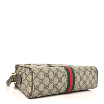 Gucci GG Supreme Monogram Web Small Ophidia Shoulder Bag Brown 3 of 9