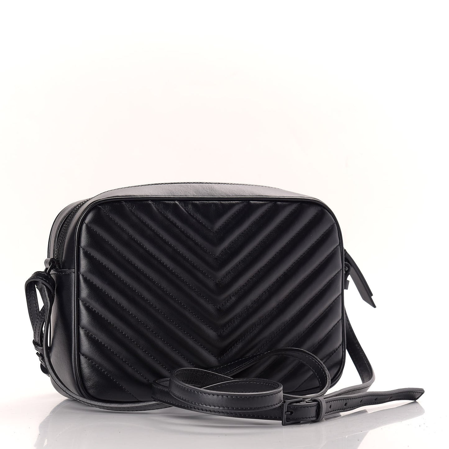Calfskin Matelasse Monogram Lou Camera Bag Black