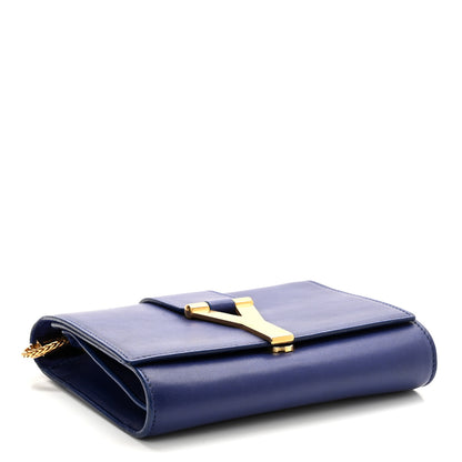 Saint Laurent Calfskin Small Classic Y Satchel Blue 3 of 16