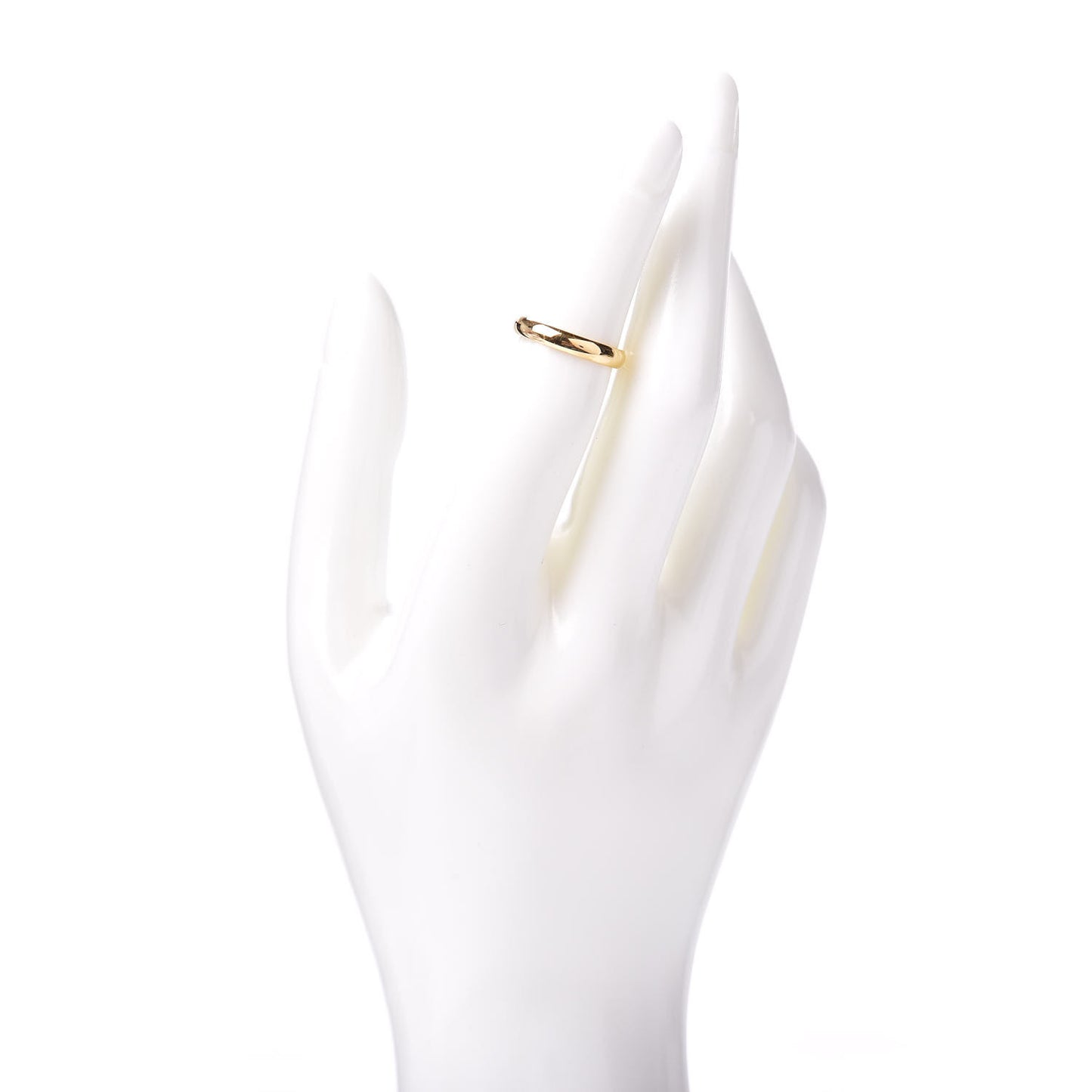 18K Yellow Gold 3mm Tendrement Wedding Band Ring 48 4.5