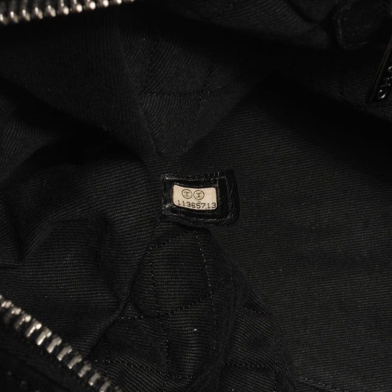 Calfskin Large Bowler Black