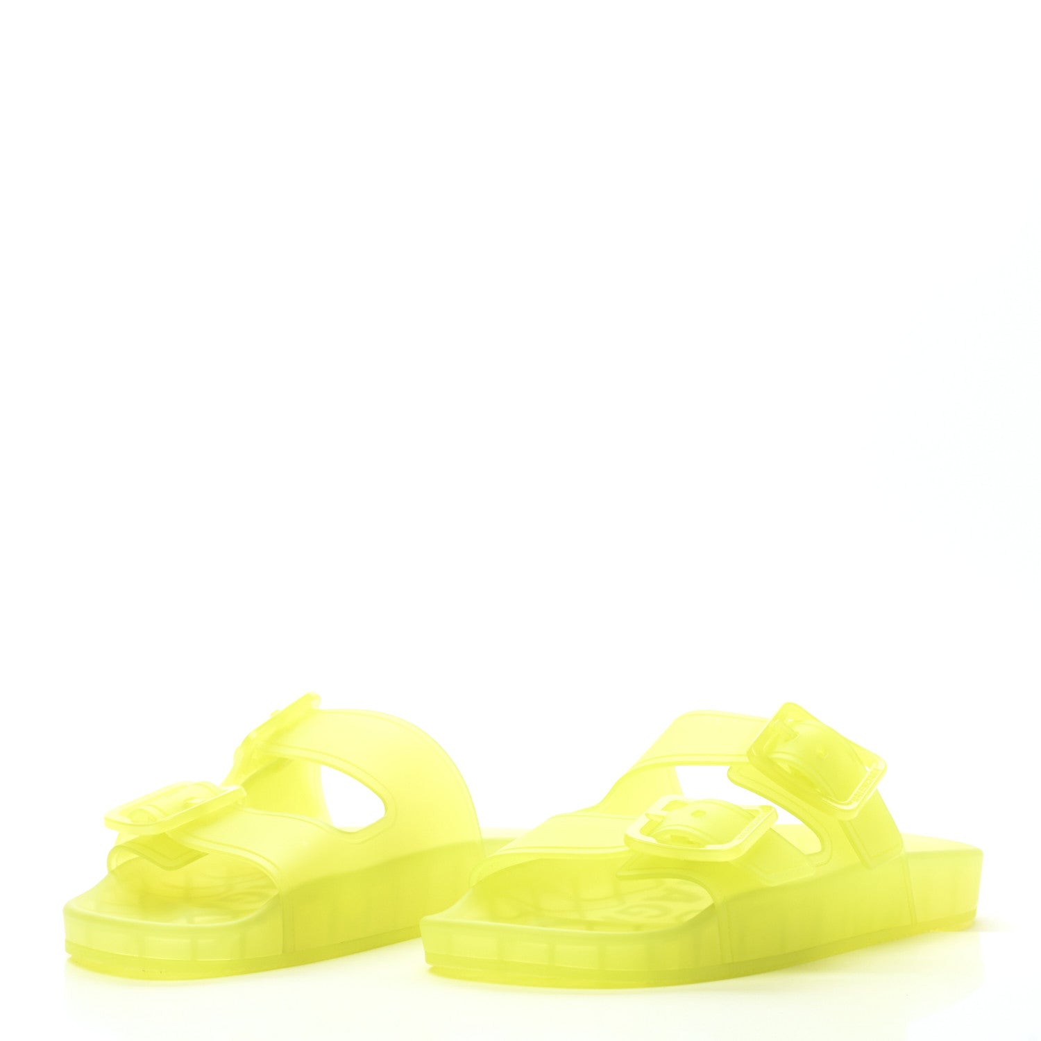 Balenciaga Technical Polyurethane Mallorca Slide Sandals 38 Fluo Yellow 3 of 7