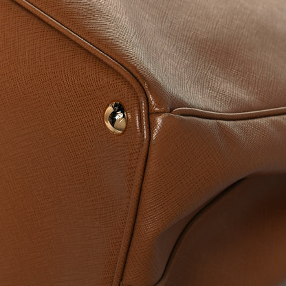 Prada Saffiano Lux Extra Large Galleria Double Zip Tote Caramel 12 of 16