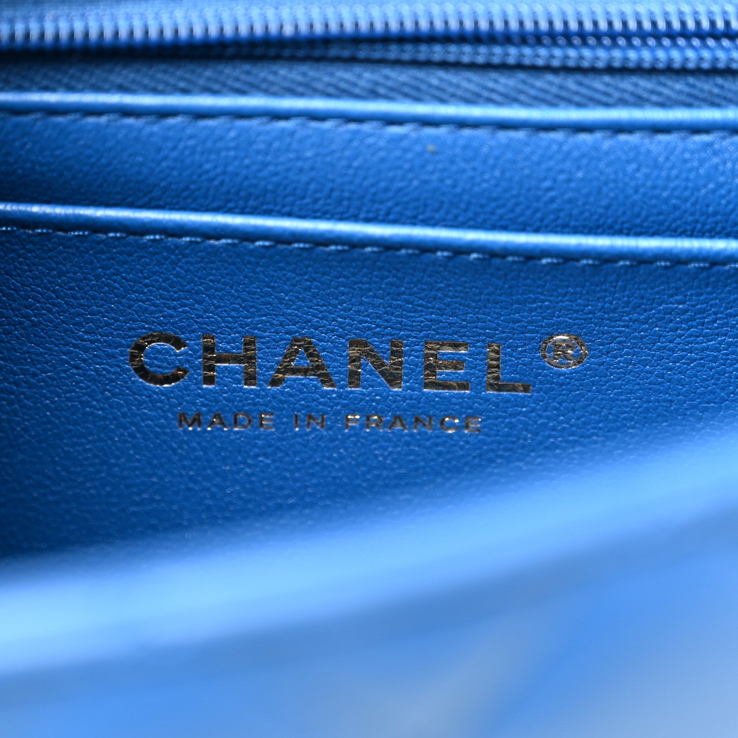 Chanel Lambskin Quilted Mini Rectangular Flap Blue 6 of 10