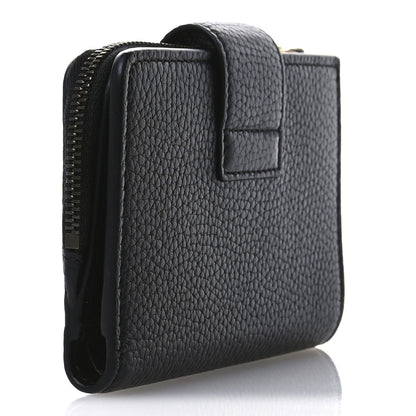 Gucci Piuma Calfskin Medium Bamboo Double G Wallet Black 3 of 7