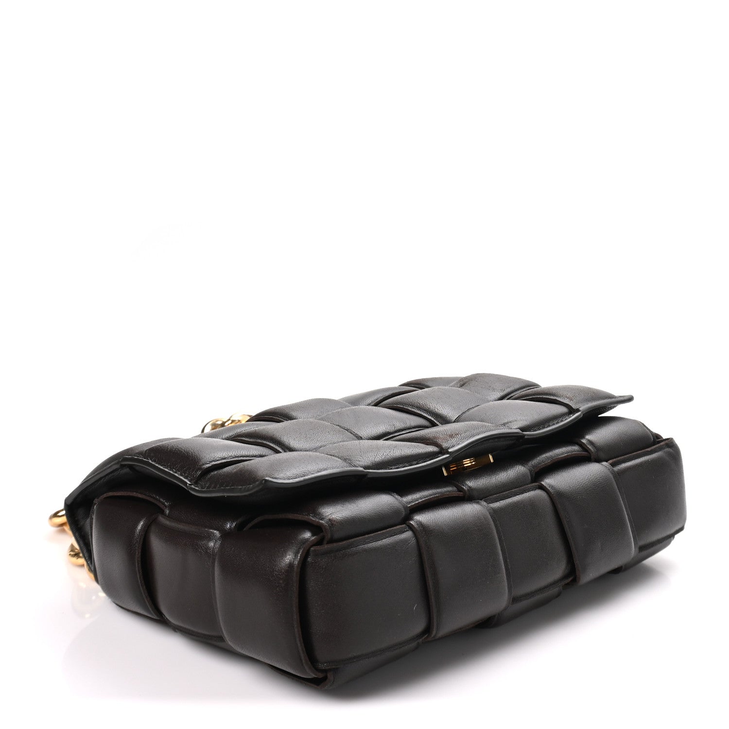 Bottega Veneta Lambskin Maxi Intreccio Padded Chain Cassette Crossbody Bag Fondant 4 of 10