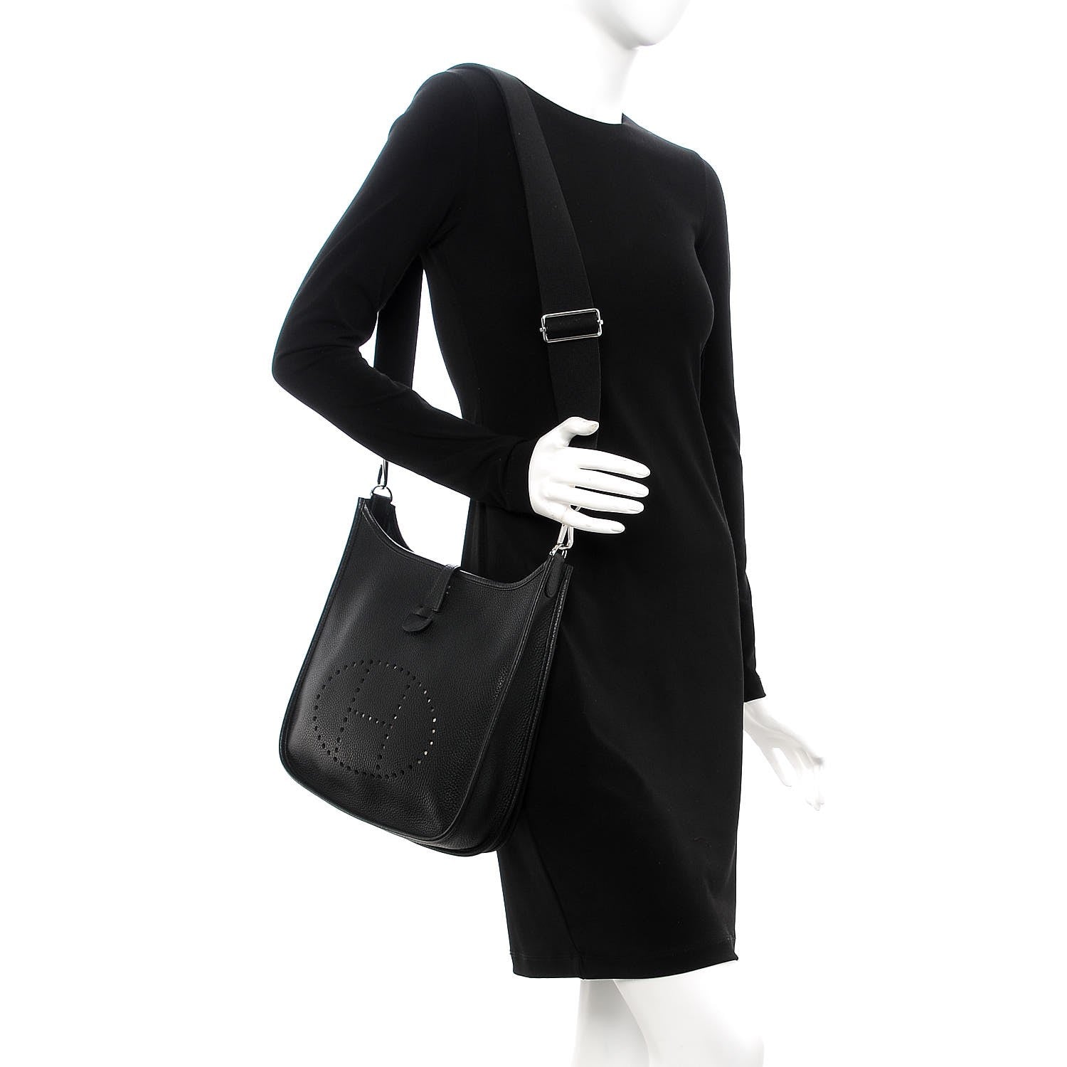 Hermes Taurillon Clemence Evelyne III PM Black 2 of 9