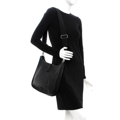 Hermes Taurillon Clemence Evelyne III PM Black 2 of 9