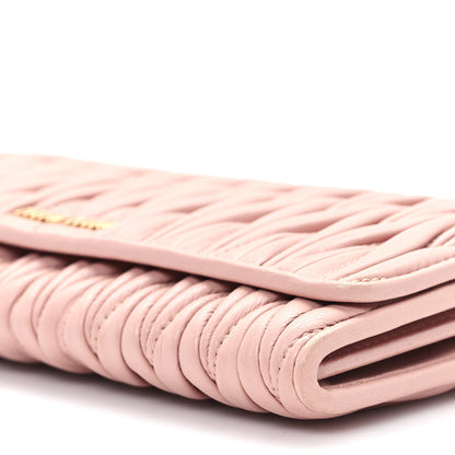 Miu Miu Nappa Matelasse Wallet On Chain Orchidea 9 of 11