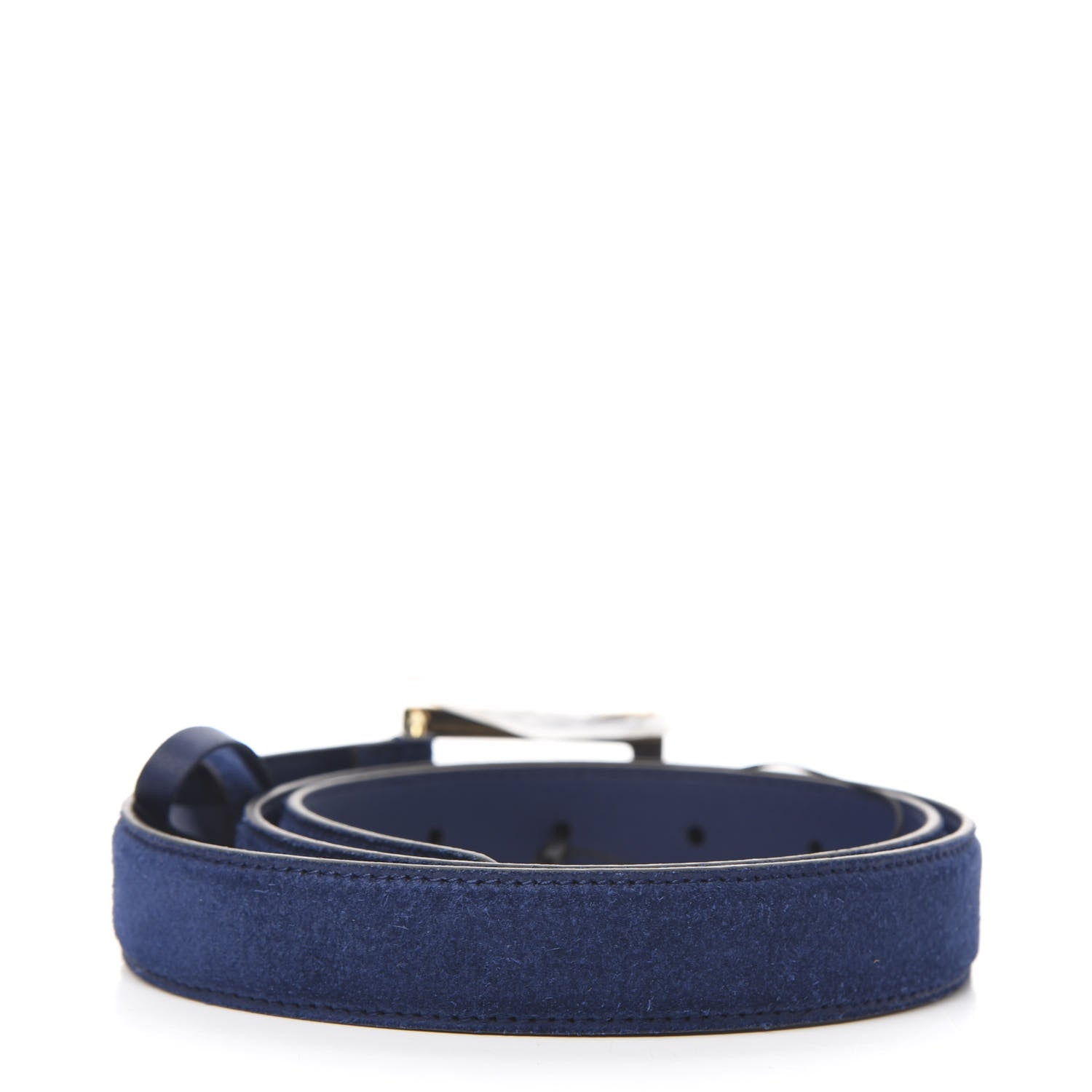 Gucci Suede Icaro G Cube 25mm Belt 80 32 Dark Navy 2 of 5