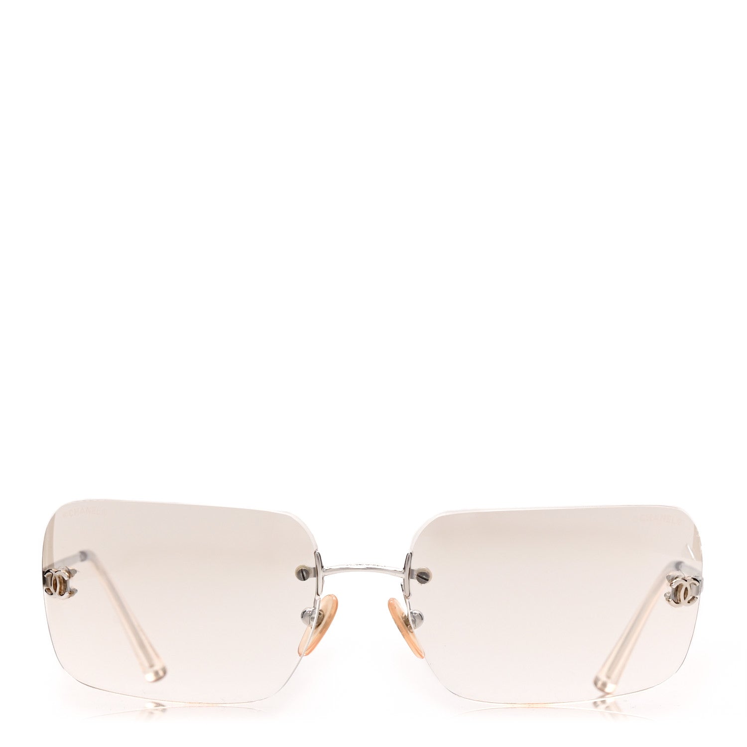 Chanel Crystal CC Logo Sunglasses 4017-D Silver 5 of 14