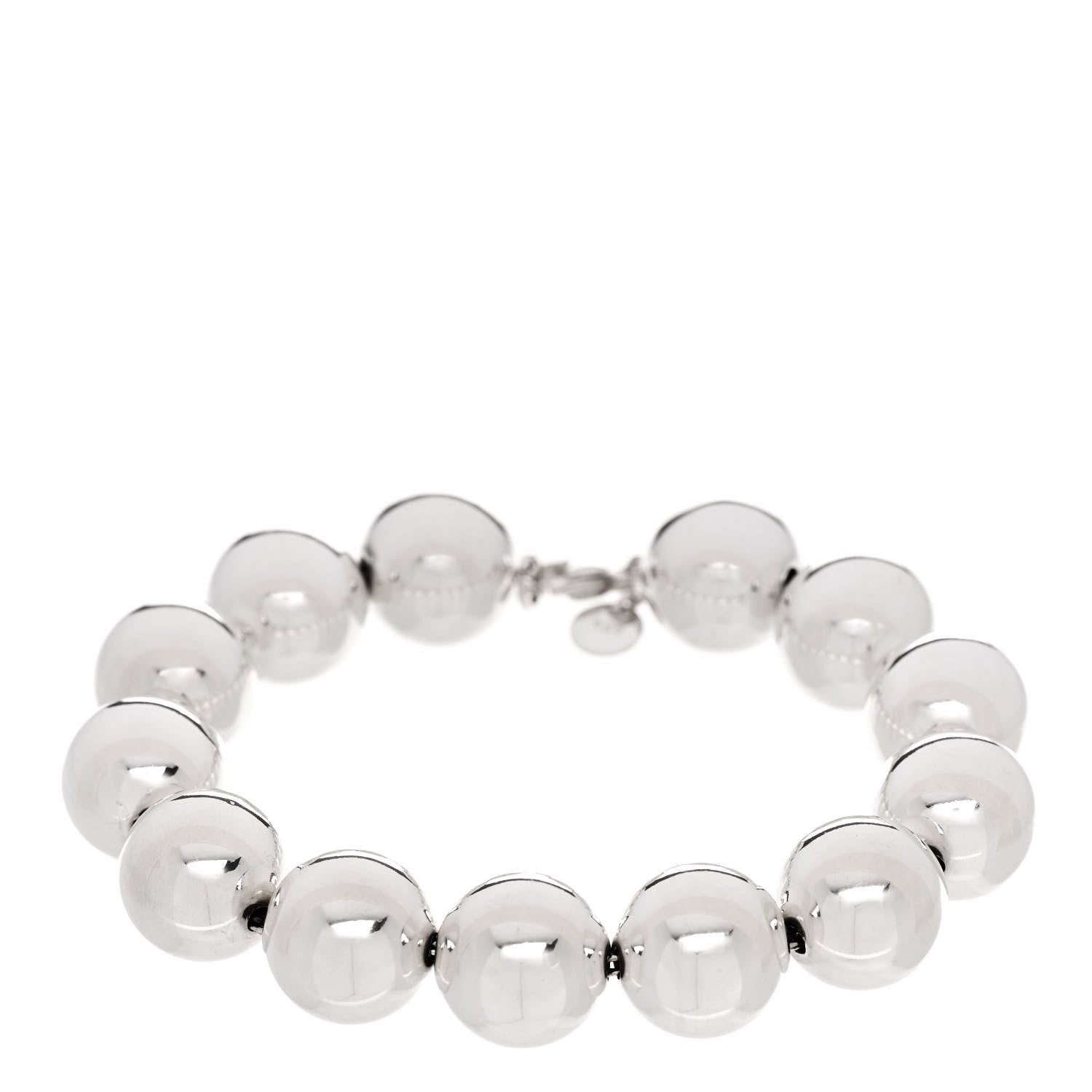 Tiffany Sterling Silver 10mm Hardwear Ball Bracelet 1 of 4