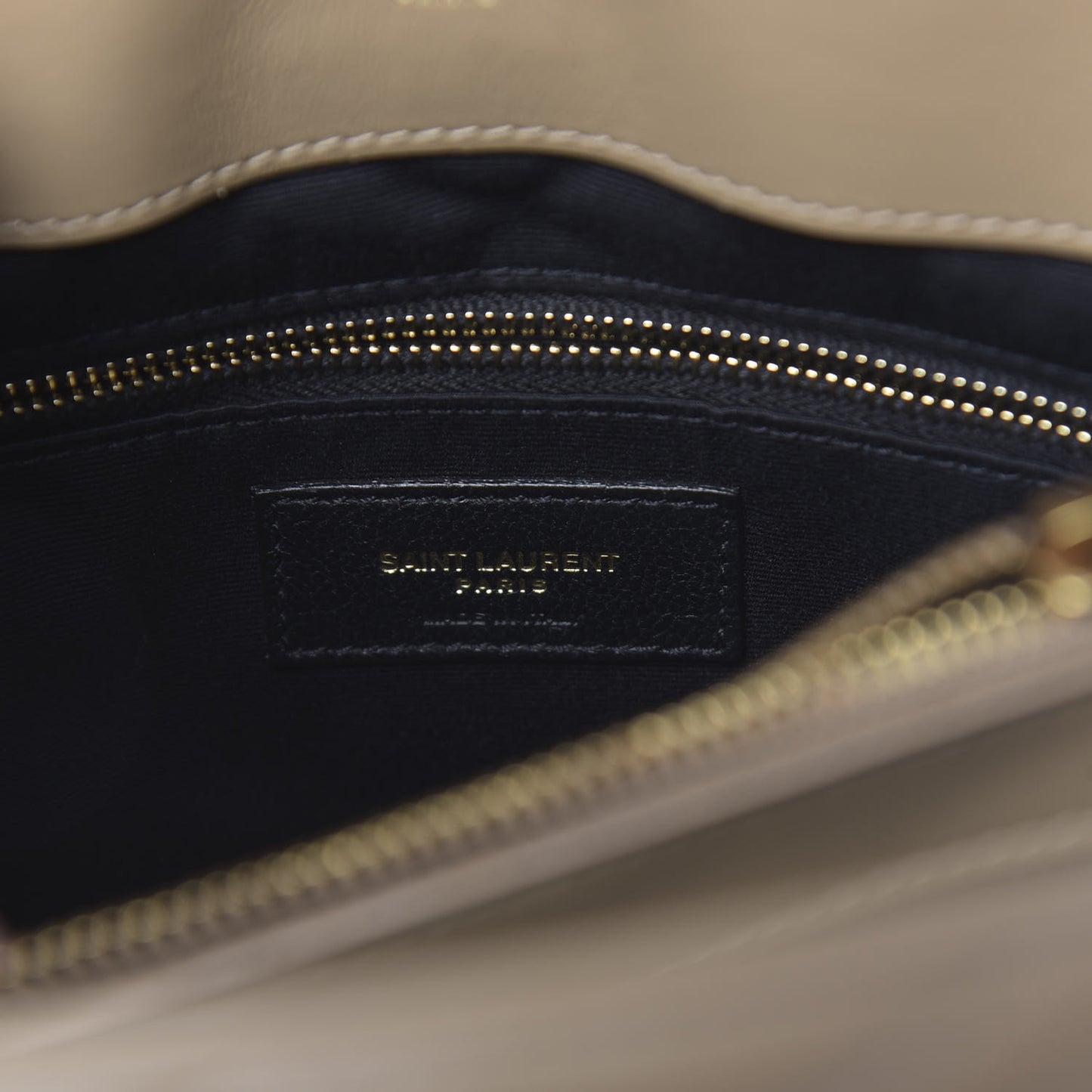 Calfskin Y Quilted Monogram Medium Loulou Chain Satchel Dark Beige