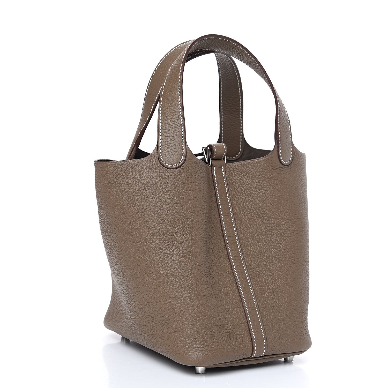 Hermes Taurillon Clemence Picotin Lock 18 PM Etoupe 2 of 11