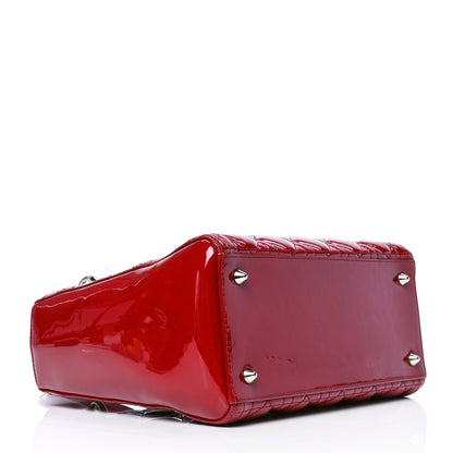 Christian Dior Patent Cannage Medium Lady Dior Red 3 of 4