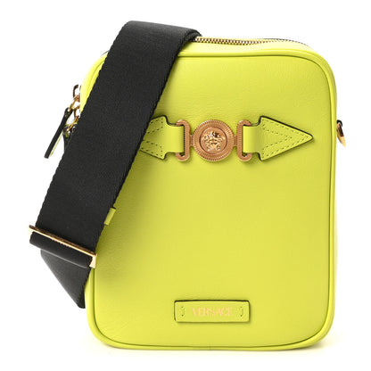 Versace Calfksin Medusa Biggie Messenger Bag Citron 1 of 10