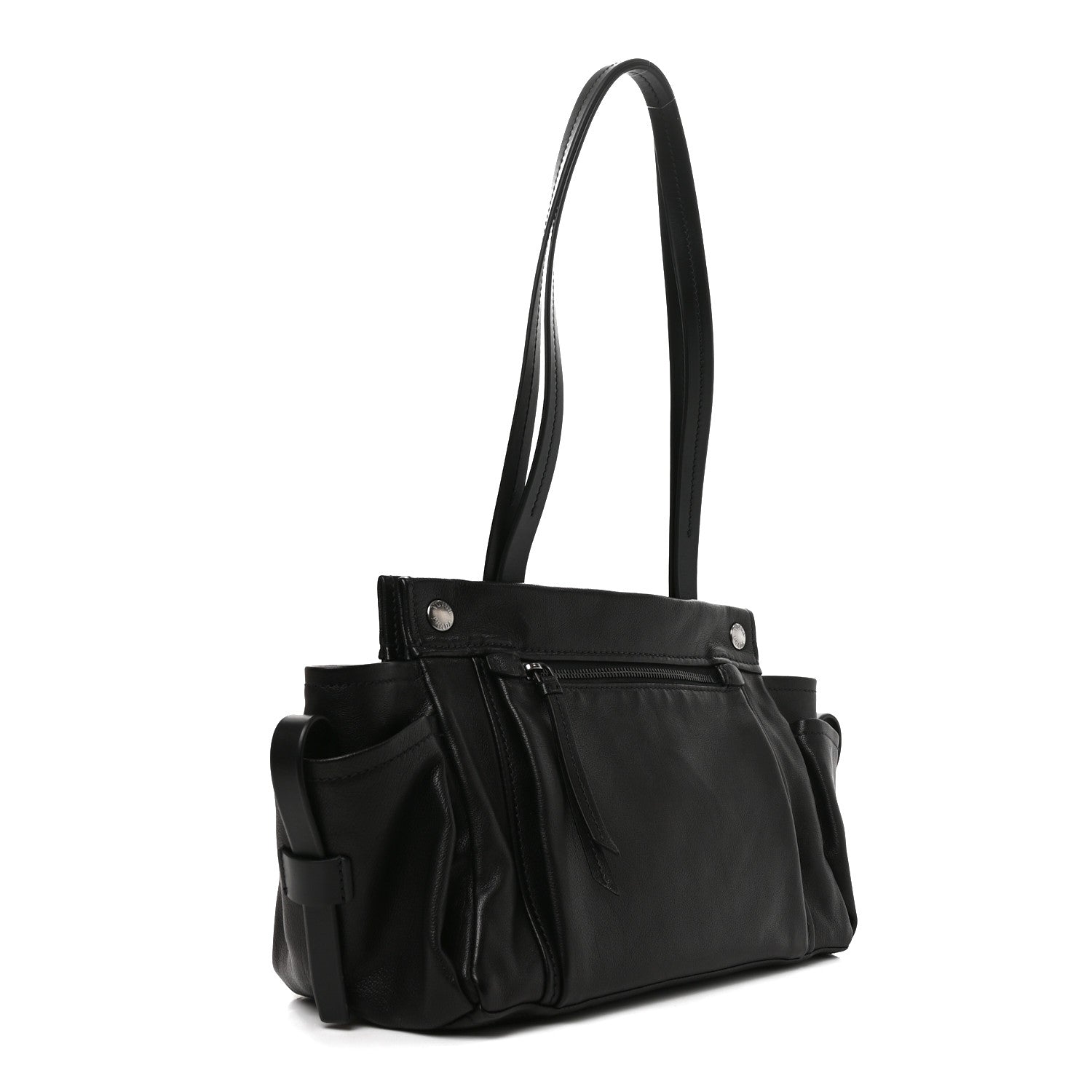 Prada Buffalo Medium Route Tote Bag Black 3 of 9