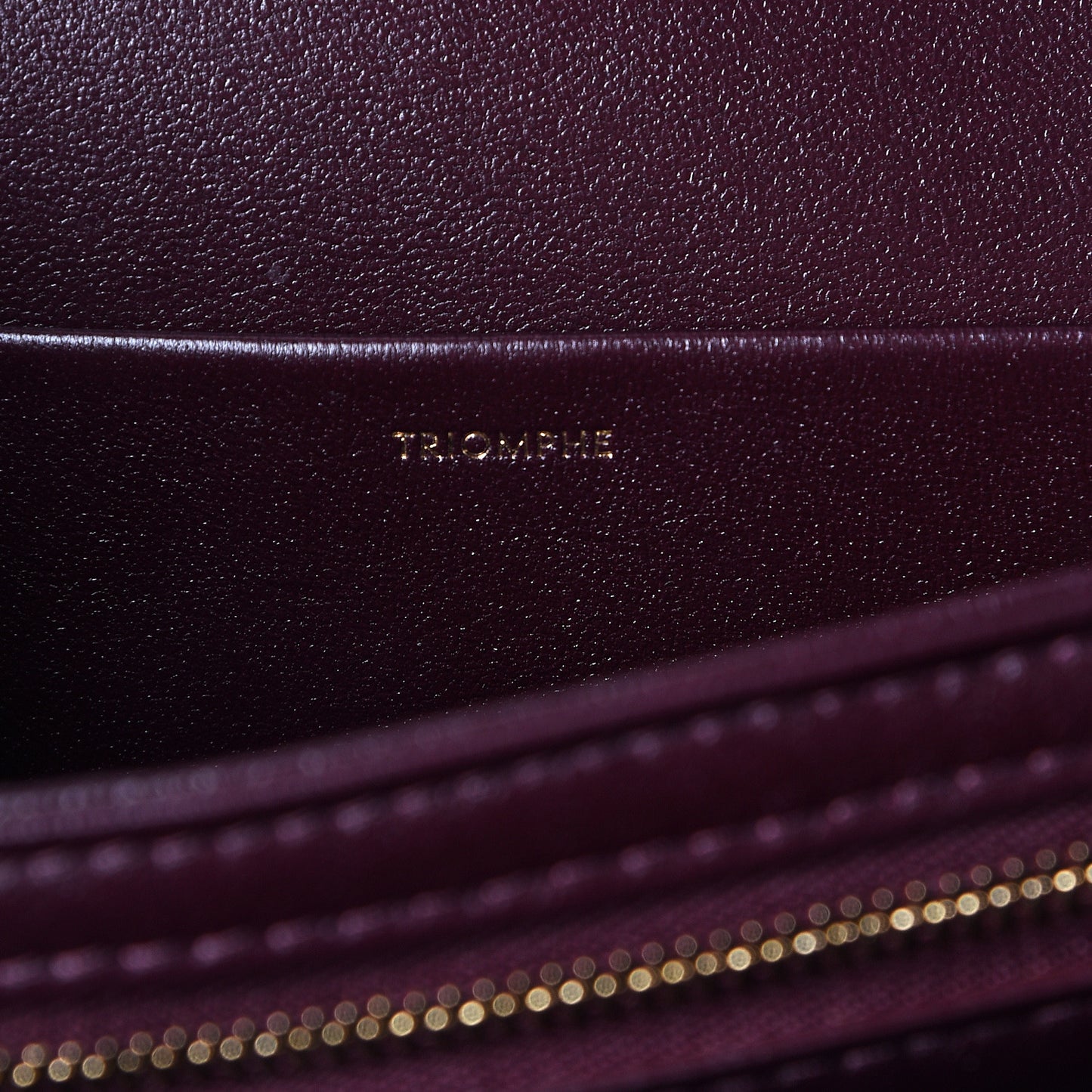 Shiny Calfskin Medium Triomphe Burgundy