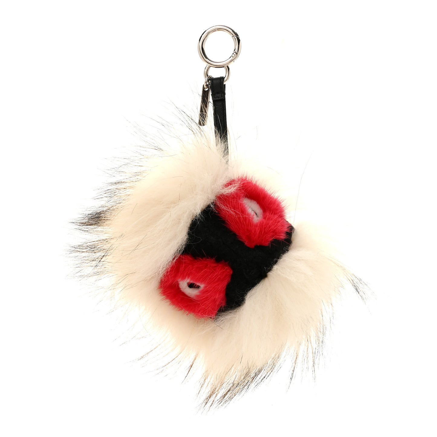 Mink Fox Rabbit Fur Vitello Flamingo Kurioso Monster Bag Bug Charm Beige Multicolor Black