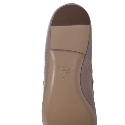 Valentino Garavani Pebbled Calfskin Rockstud Ballerina Flats 38 Poudre 8 of 9